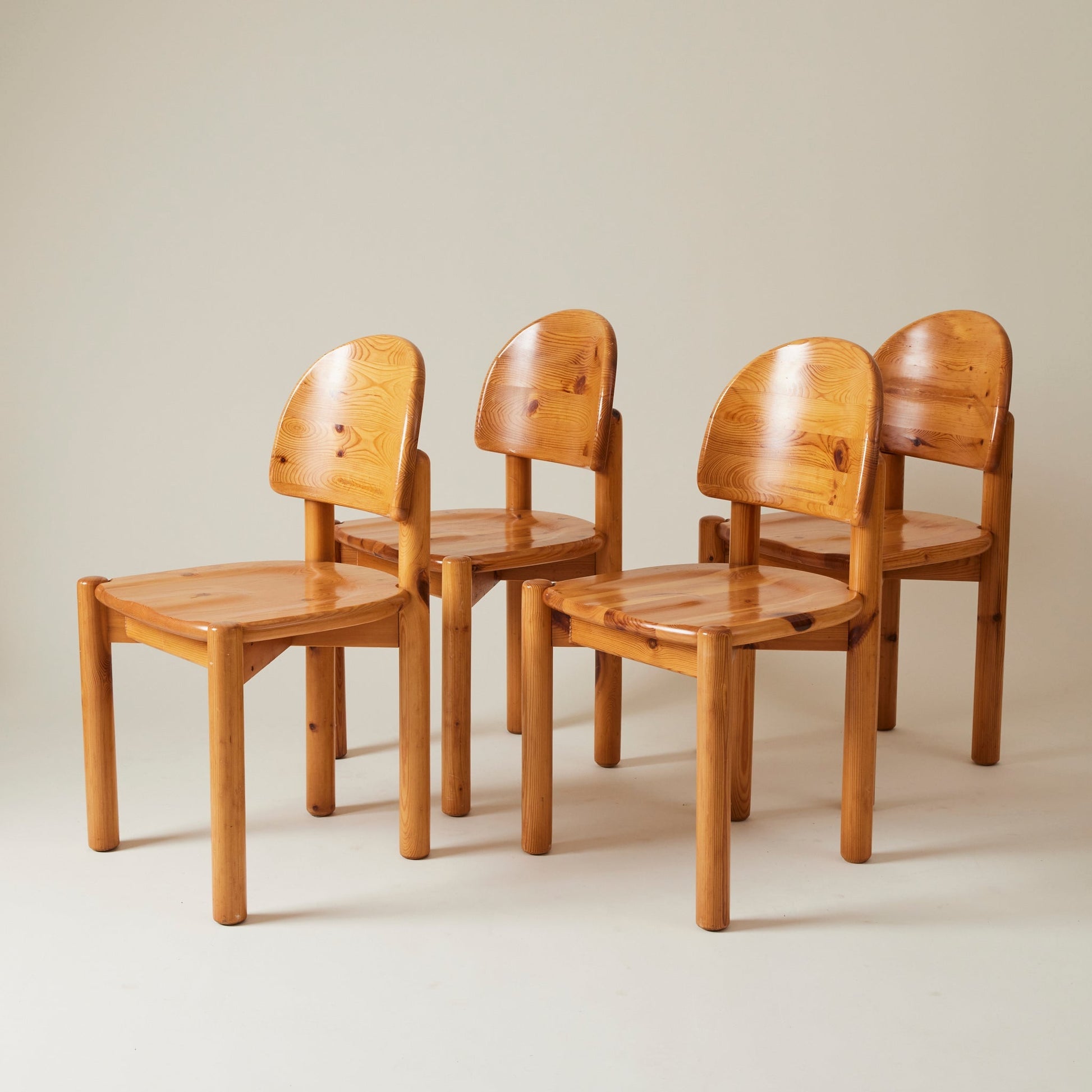 Set of 6 Pine Dining Chairs by Rainer Daumiller, 1960s-1970s Dining Chairs