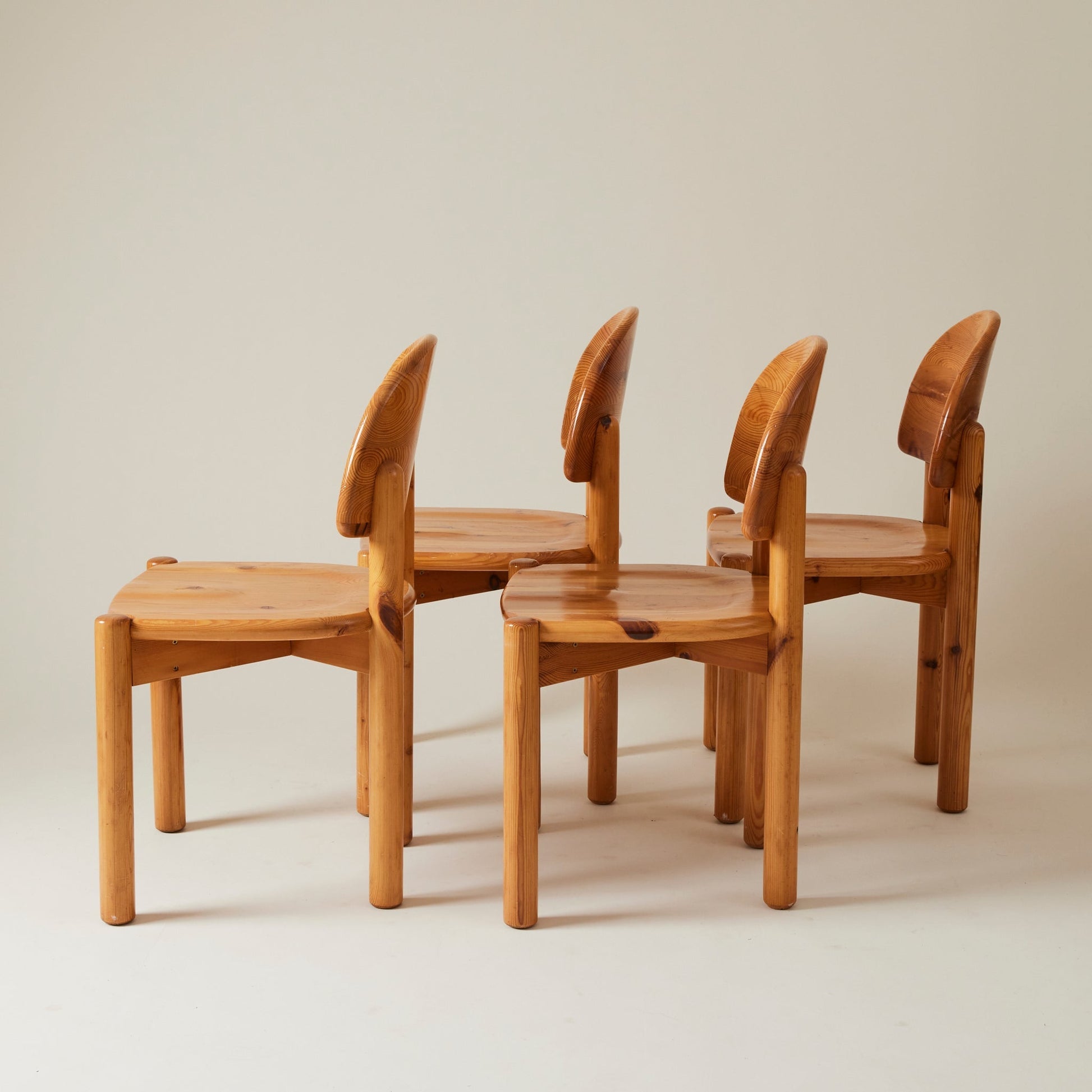 Set of 6 Pine Dining Chairs by Rainer Daumiller, 1960s-1970s Dining Chairs