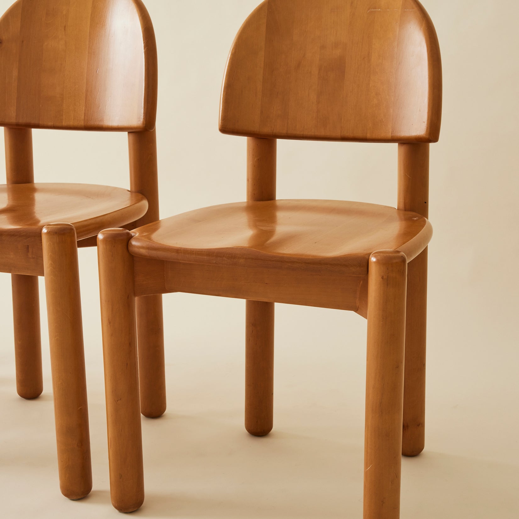 Rainer Daumiller Solid Pine Dining Chairs, Set of 6, 1970's Dining Chairs