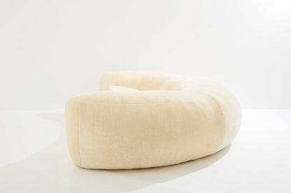 Raphael Raffel Croissant Sofa in Mohair Velvet, 1970s Sofas
