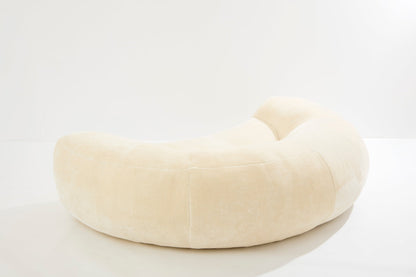 Raphael Raffel Croissant Sofa in Mohair Velvet, 1970s Sofas
