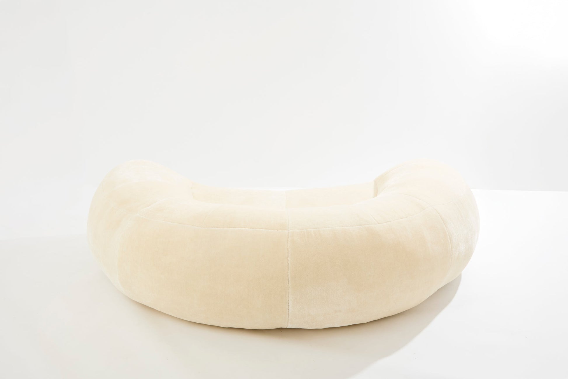 Raphael Raffel Croissant Sofa in Mohair Velvet, 1970s Sofas