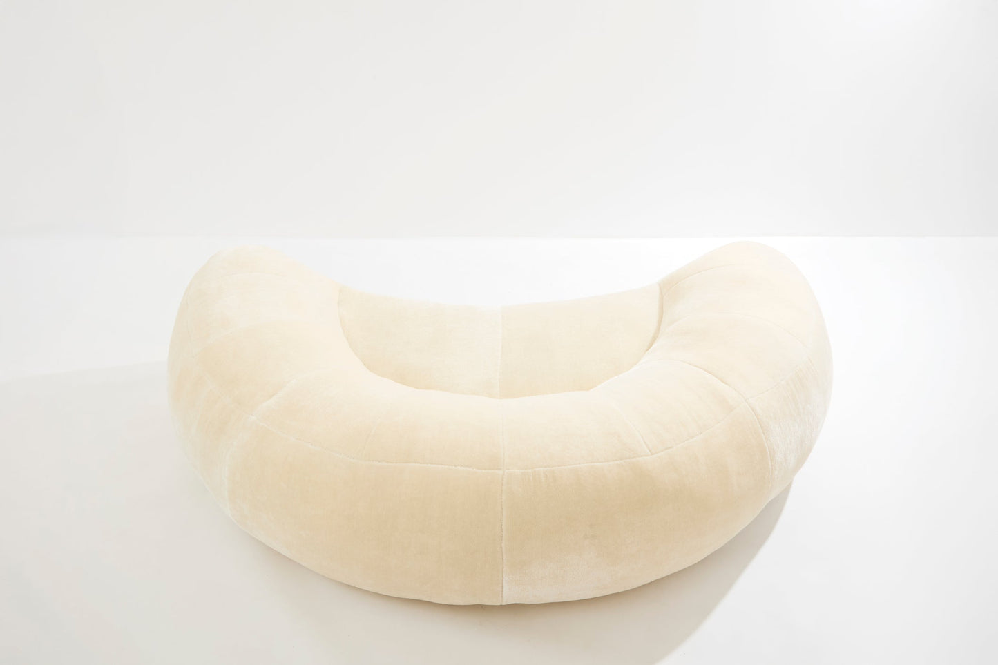 Raphael Raffel Croissant Sofa in Mohair Velvet, 1970s Sofas