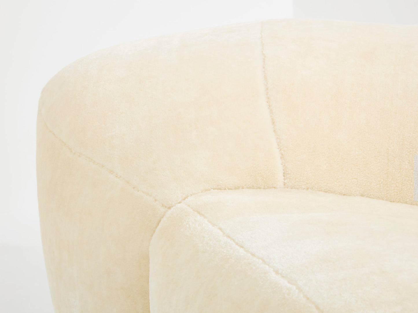 Raphael Raffel Croissant Sofa in Mohair Velvet, 1970s Sofas