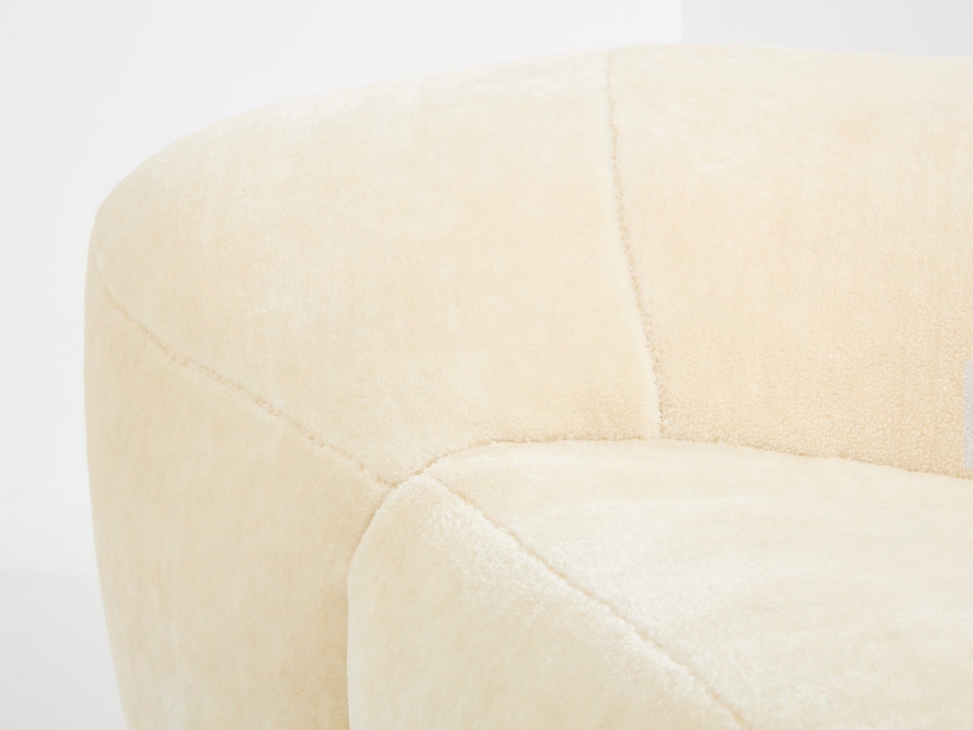 Raphael Raffel Croissant Sofa in Mohair Velvet, 1970s Sofas