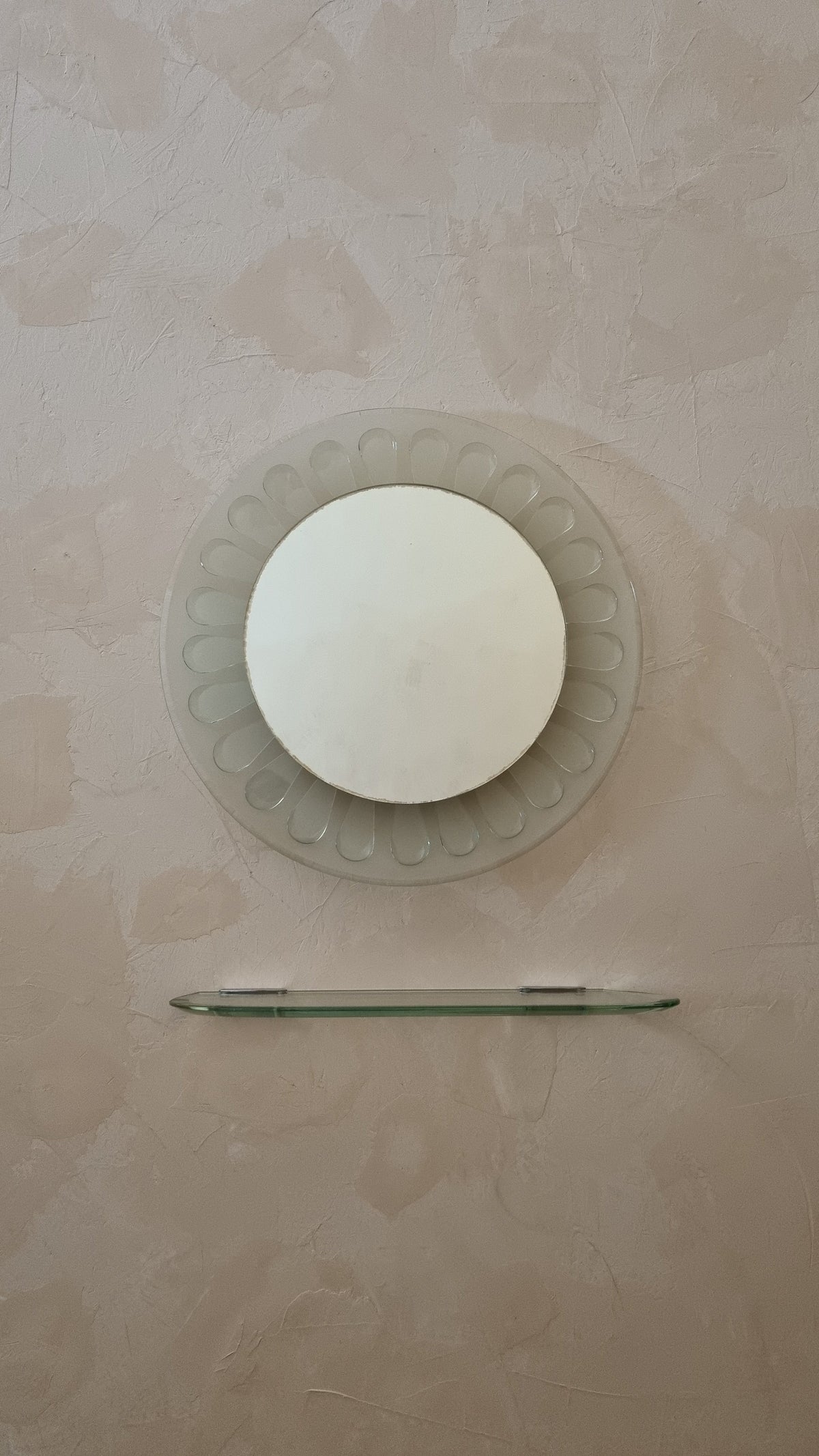 Rare Backlit Mirror and Shelf Designed by Max Ingrand for Fontana Arte, 60s Mirrors