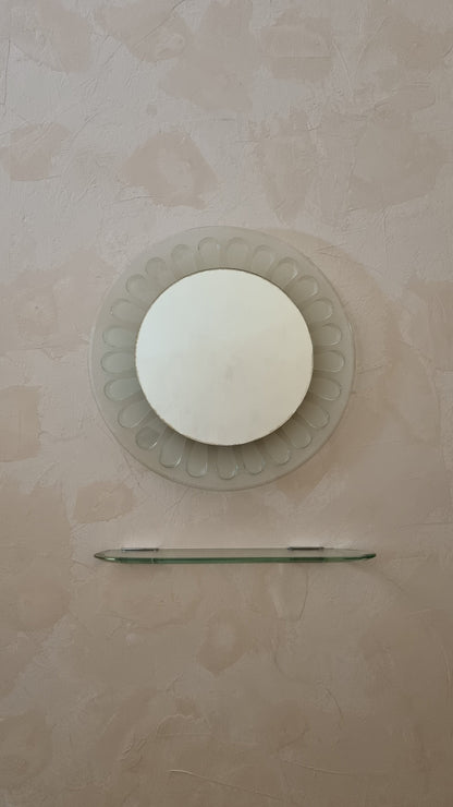 Rare Backlit Mirror and Shelf Designed by Max Ingrand for Fontana Arte, 60s Mirrors