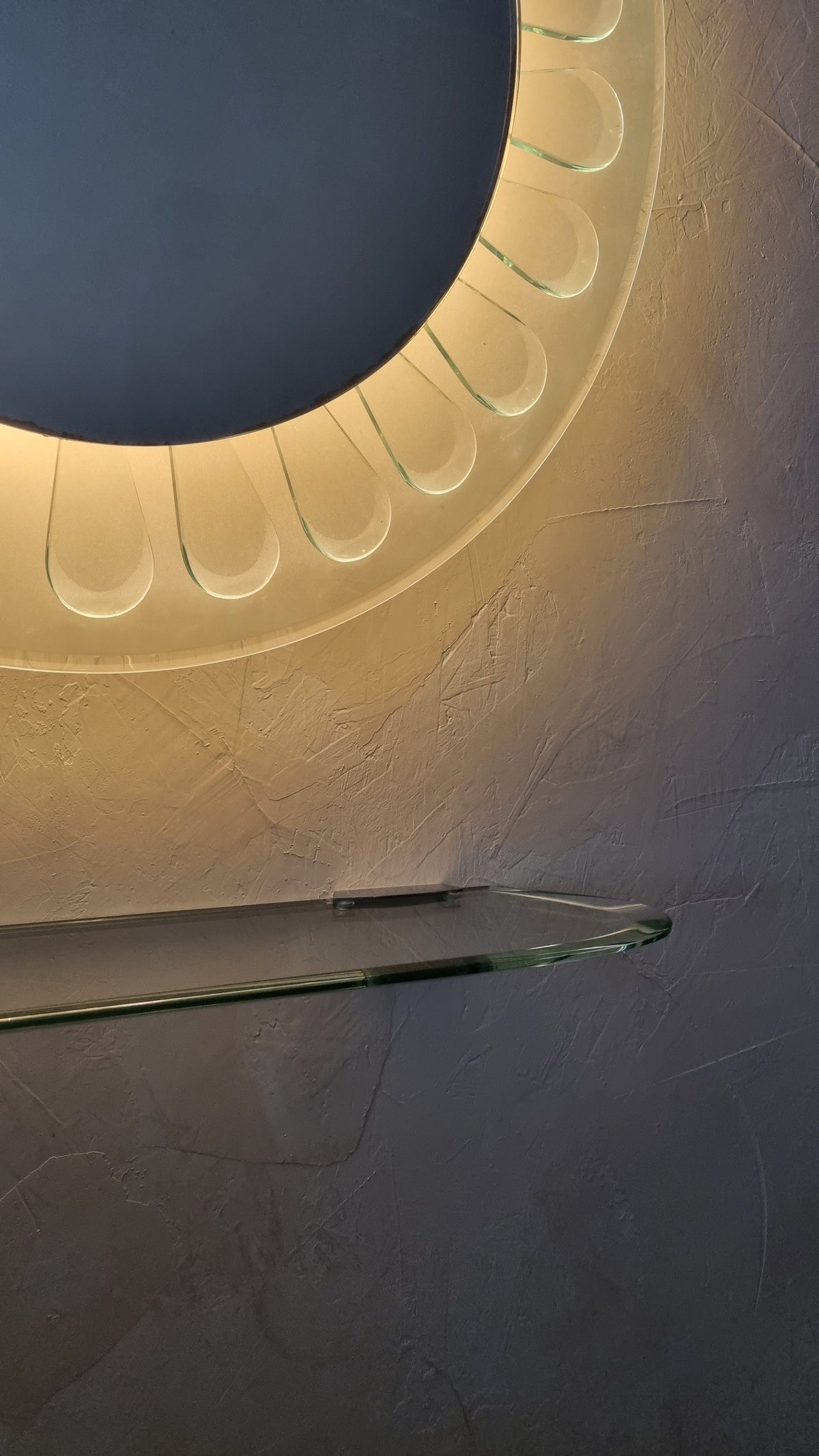 Rare Backlit Mirror and Shelf Designed by Max Ingrand for Fontana Arte, 60s Mirrors