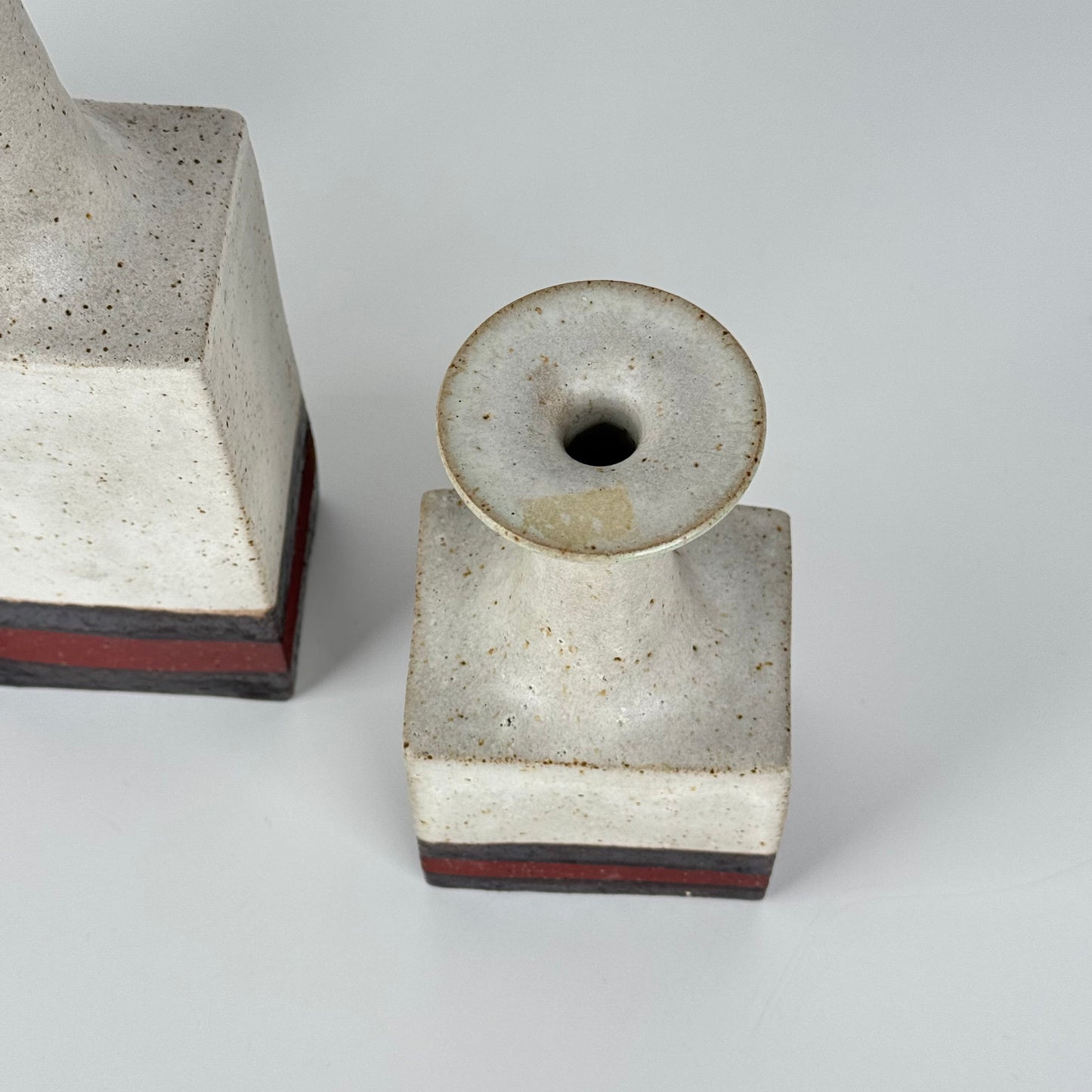 Rare Bruno Gambone Ceramic Monofiore Vase Trio, Italy Mid-20th Century Vases