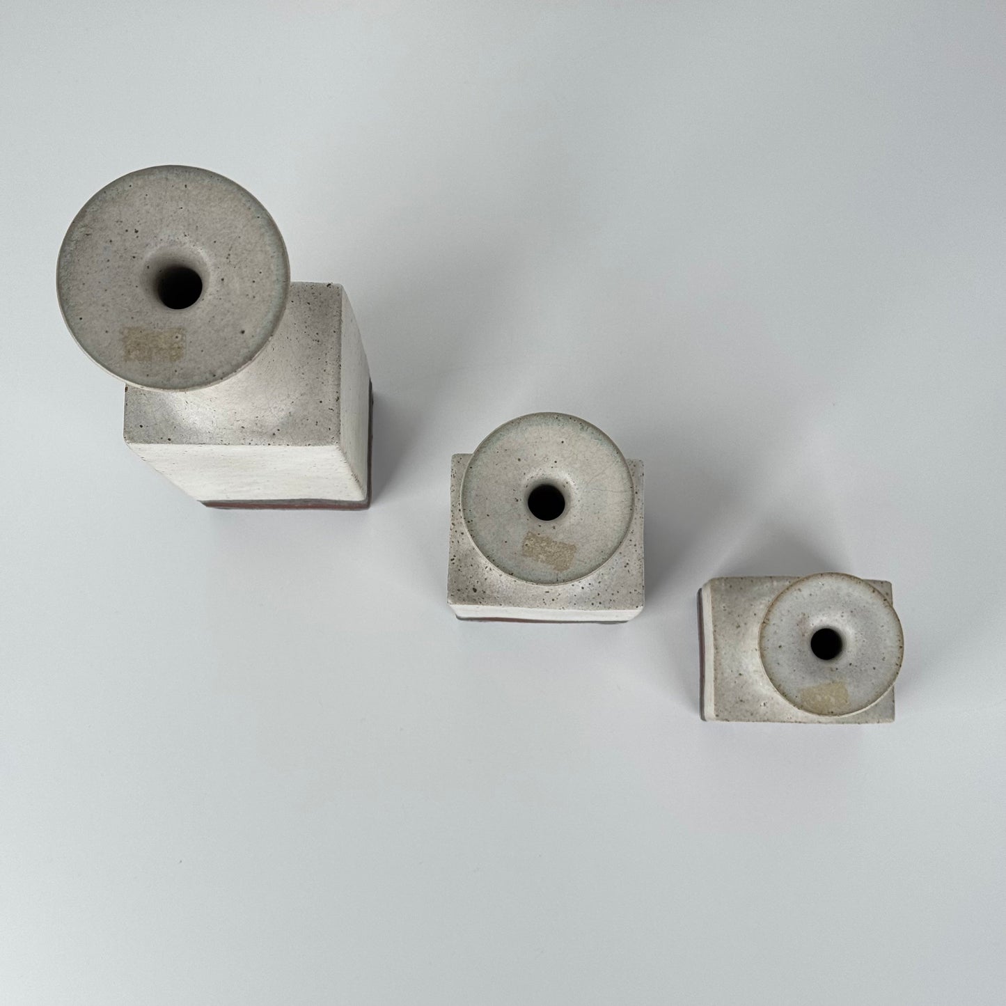 Rare Bruno Gambone Ceramic Monofiore Vase Trio, Italy Mid-20th Century Vases