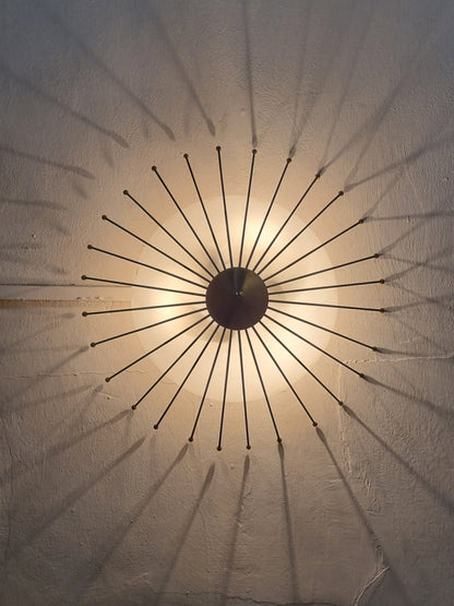 Rare Ceiling Lamp Designed by Angelo Lelii for Arredoluce, 1950s Flush Mounts