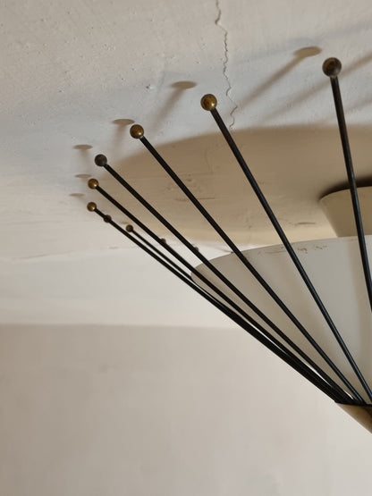 Rare Ceiling Lamp Designed by Angelo Lelii for Arredoluce, 1950s Flush Mounts