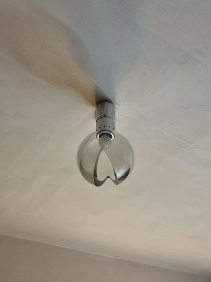 Rare Ceiling Lamp Produced by Seguso Vetri D' Arte, Italy 1960s Flush Mounts