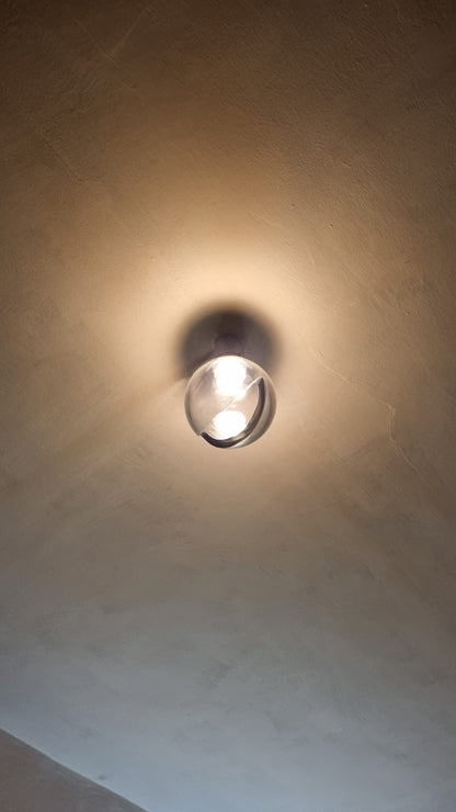 Rare Ceiling Lamp Produced by Seguso Vetri D' Arte, Italy 1960s Flush Mounts