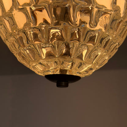 Rare Ercole Barovier Geometric Murano Glass Flush Mount for Barovier & Toso, 1940s Flush Mounts