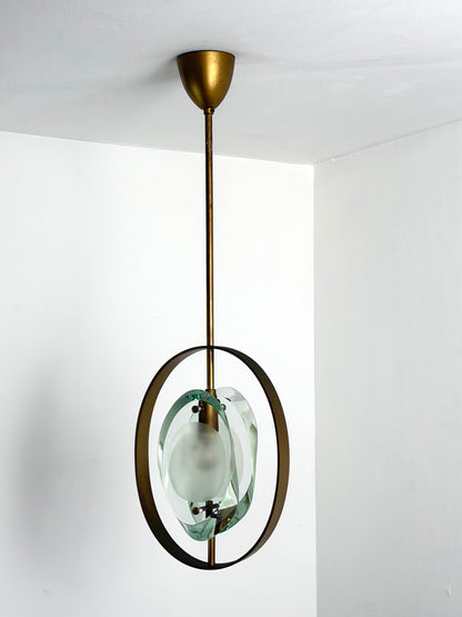 Rare Max Ingrand Model 1933 Pendant for Fontana Arte, Italy, 1961 Pendant Lights