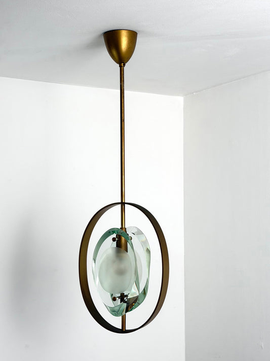 Rare Max Ingrand Model 1933 Pendant for Fontana Arte, Italy, 1961 Pendant Lights
