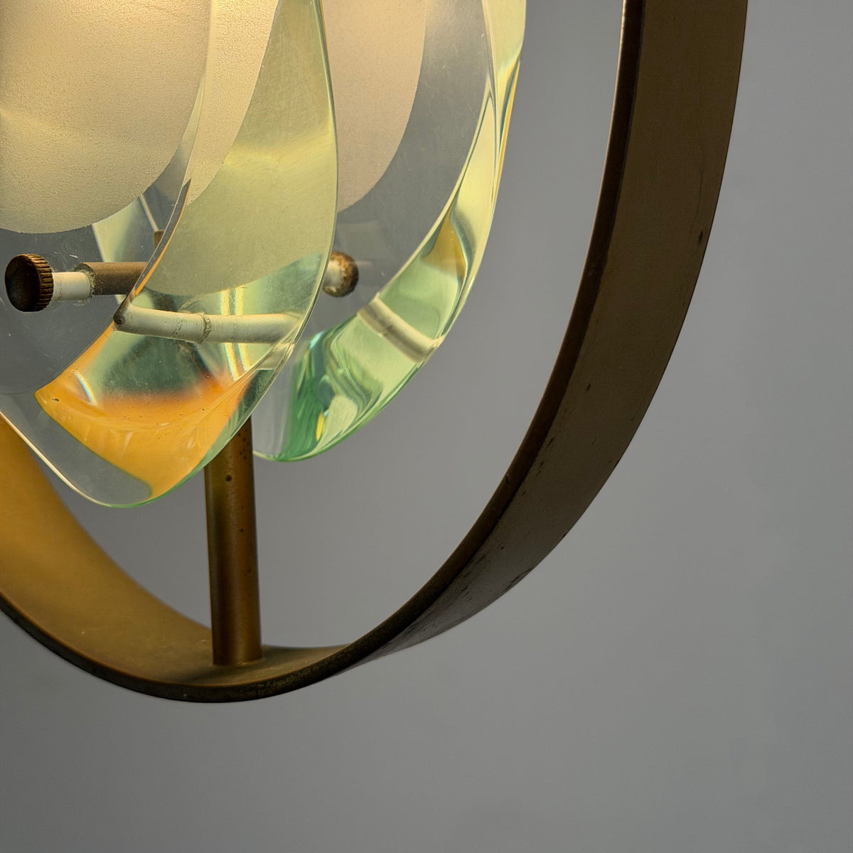 Rare Max Ingrand Model 1933 Pendant for Fontana Arte, Italy, 1961 Pendant Lights