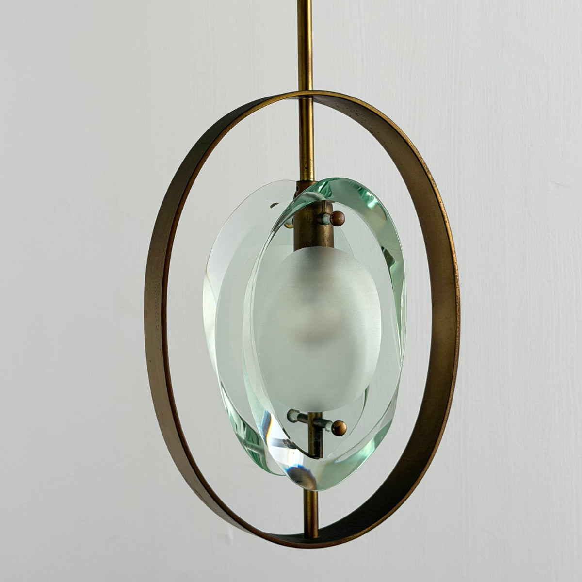 Rare Max Ingrand Model 1933 Pendant for Fontana Arte, Italy, 1961 Pendant Lights