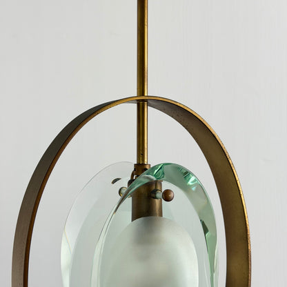 Rare Max Ingrand Model 1933 Pendant for Fontana Arte, Italy, 1961 Pendant Lights