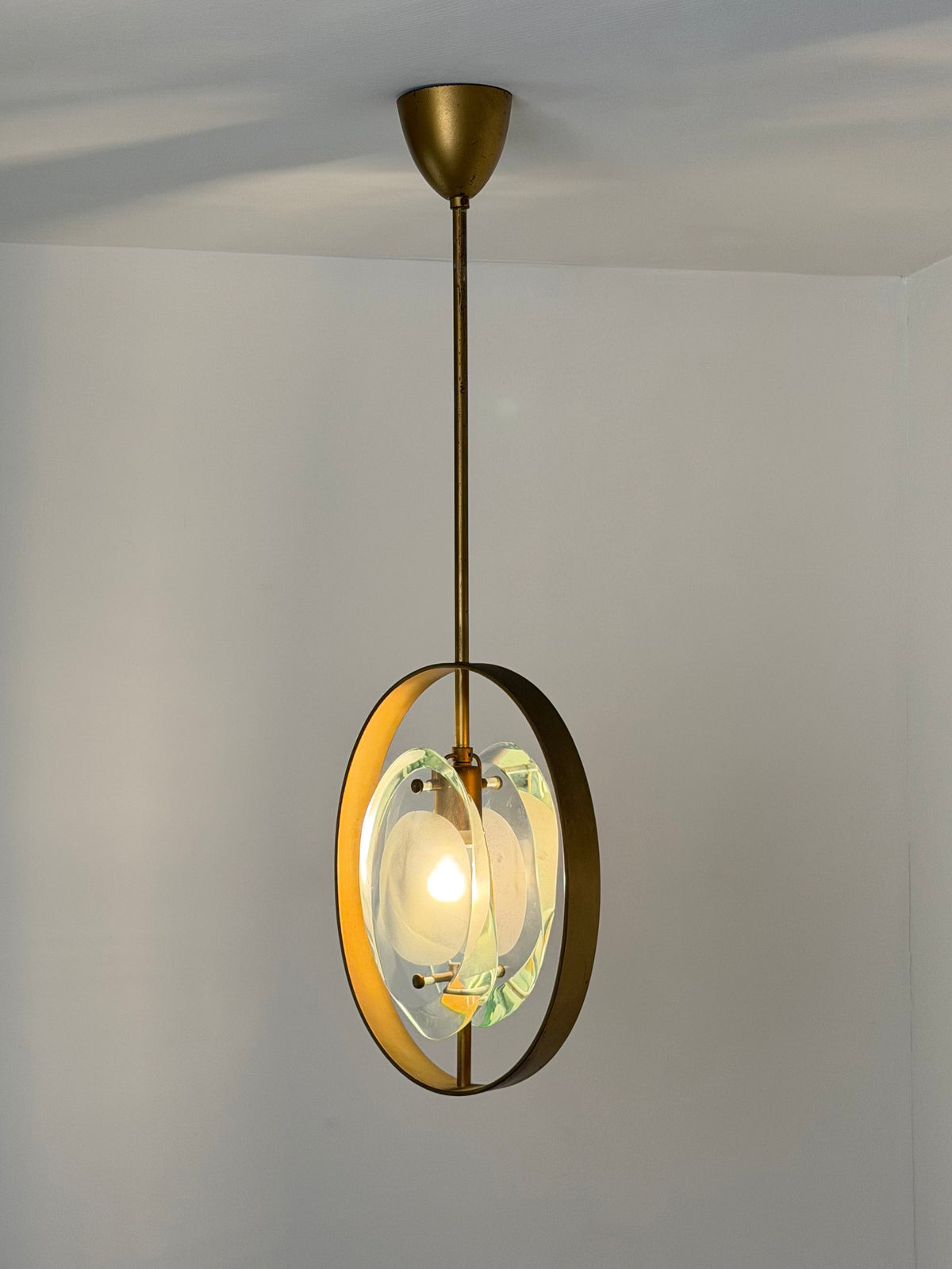 Rare Max Ingrand Model 1933 Pendant for Fontana Arte, Italy, 1961 Pendant Lights