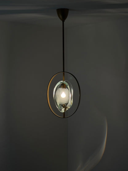 Rare Max Ingrand Model 1933 Pendant for Fontana Arte, Italy, 1961 Pendant Lights