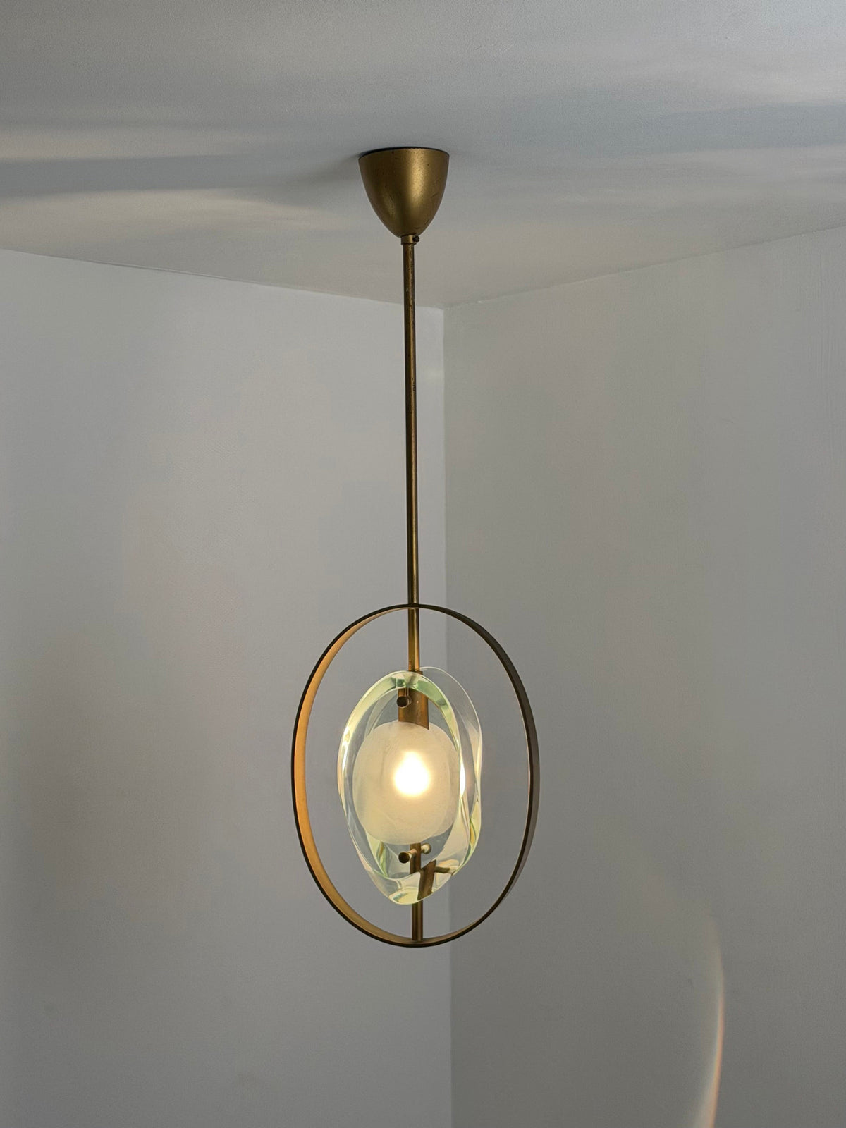 Rare Max Ingrand Model 1933 Pendant for Fontana Arte, Italy, 1961 Pendant Lights
