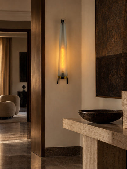 Rare Monumental Single Sconce by Max Ingrand for Fontana Arte, 1950s Sconces