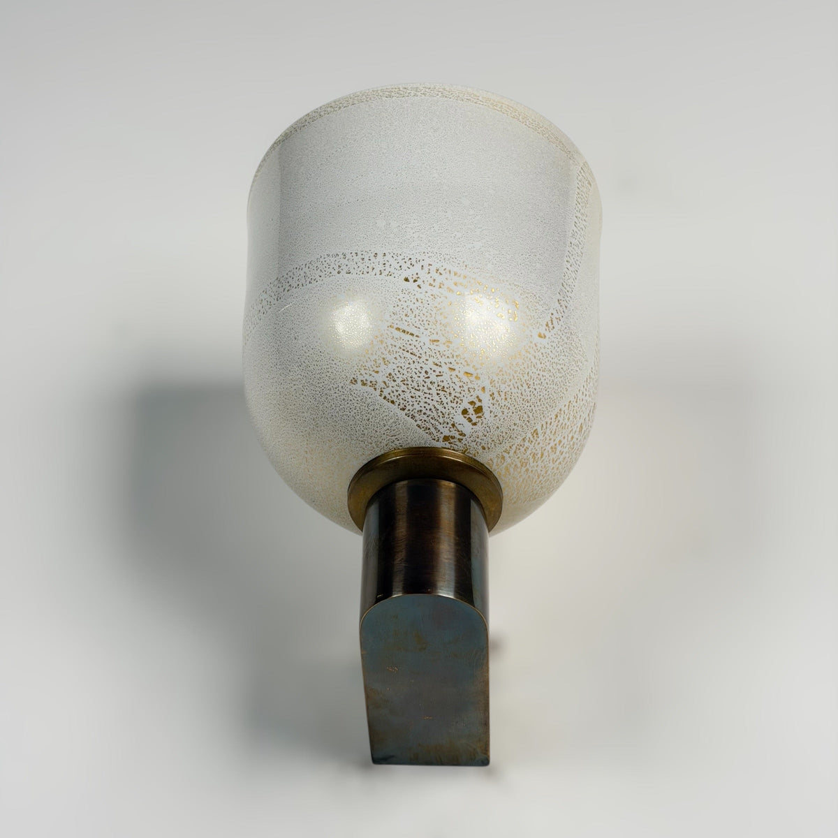 Rare Pair of Carlo Scarpa "Lattimo Aurato" Sconces for M.V.M. Cappellin, 1930 Sconces