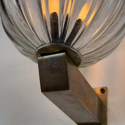 Rare Pair of "Corolla" Sconces by Archimede Seguso for Seguso Vetri d'Arte, 1930s Sconces