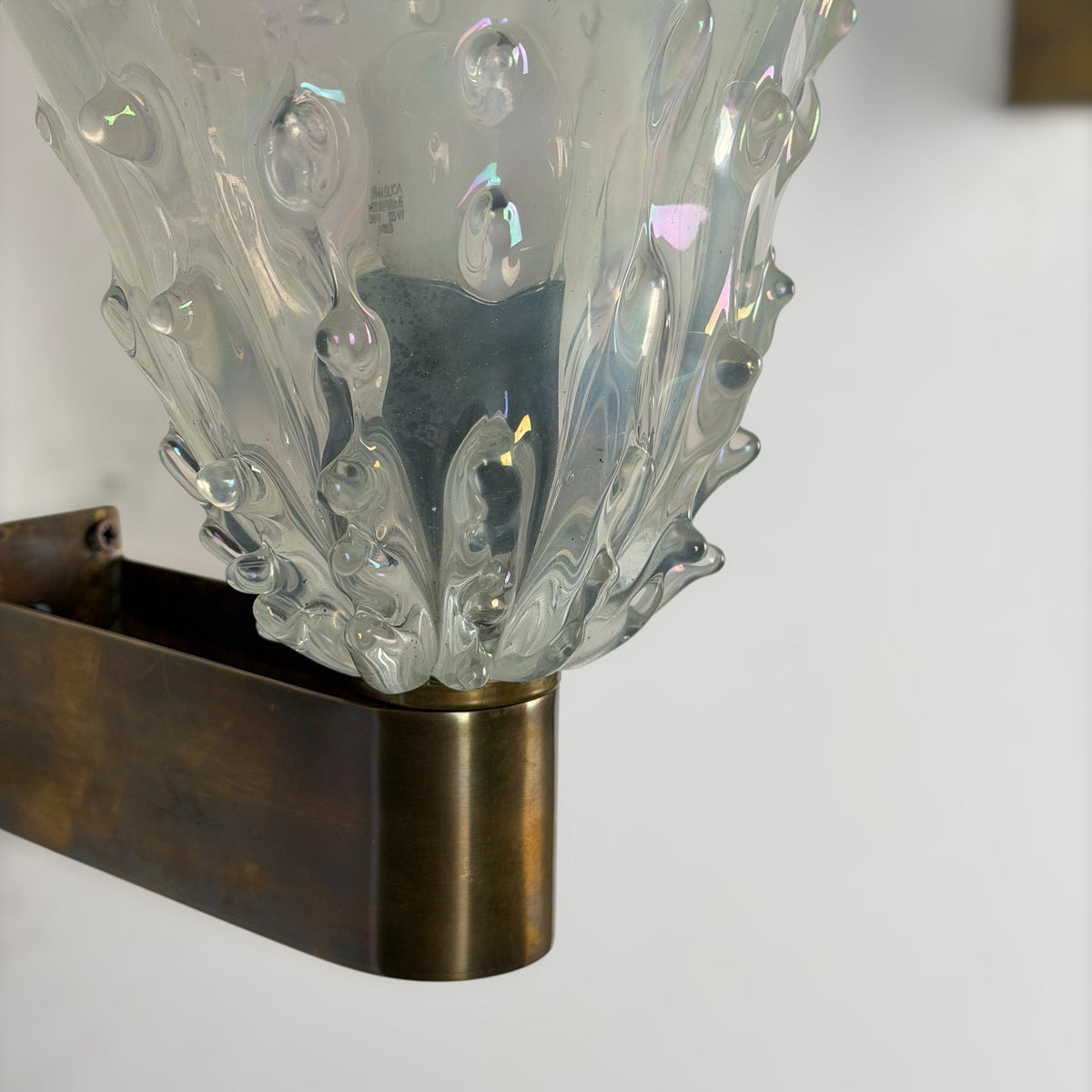 Rare Pair of "Medusa" Murano Glass Wall Sconces by Ercole Barovier, 1940s Sconces