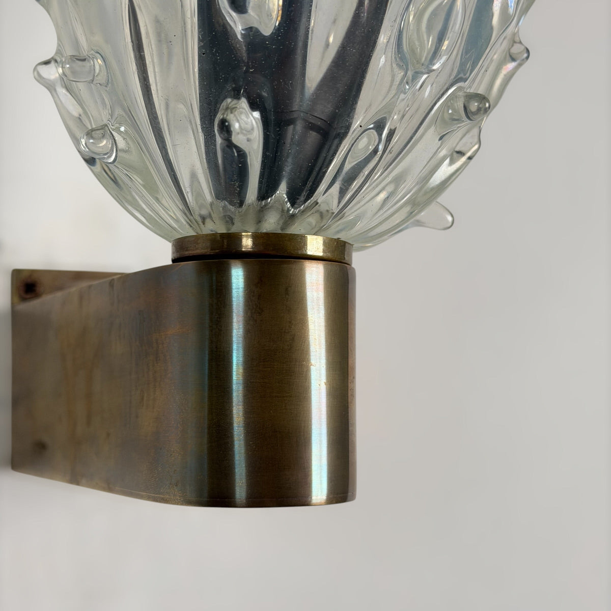 Rare Pair of "Medusa" Murano Glass Wall Sconces by Ercole Barovier, 1940s Sconces