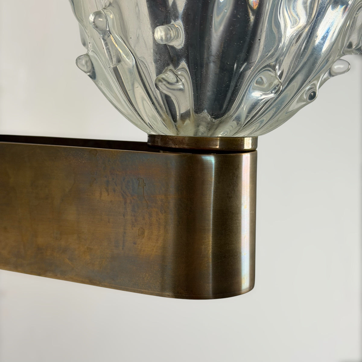 Rare Pair of "Medusa" Murano Glass Wall Sconces by Ercole Barovier, 1940s Sconces