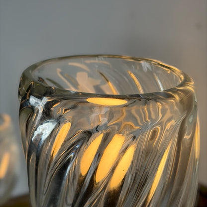 Rare Pair of "Mezzo Diamante" Murano Glass Wall Sconces by Carlo Scarpa for Venini, 1940s Sconces