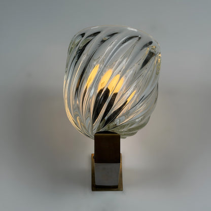 Rare Pair of "Mezzo Diamante" Murano Glass Wall Sconces by Carlo Scarpa for Venini, 1940s Sconces