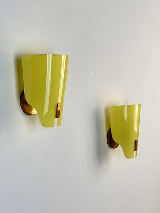 Rare Pair of Model 157-PX Wall Lights by Gino Sarfatti for Arteluce, Italy, 1960 Sconces