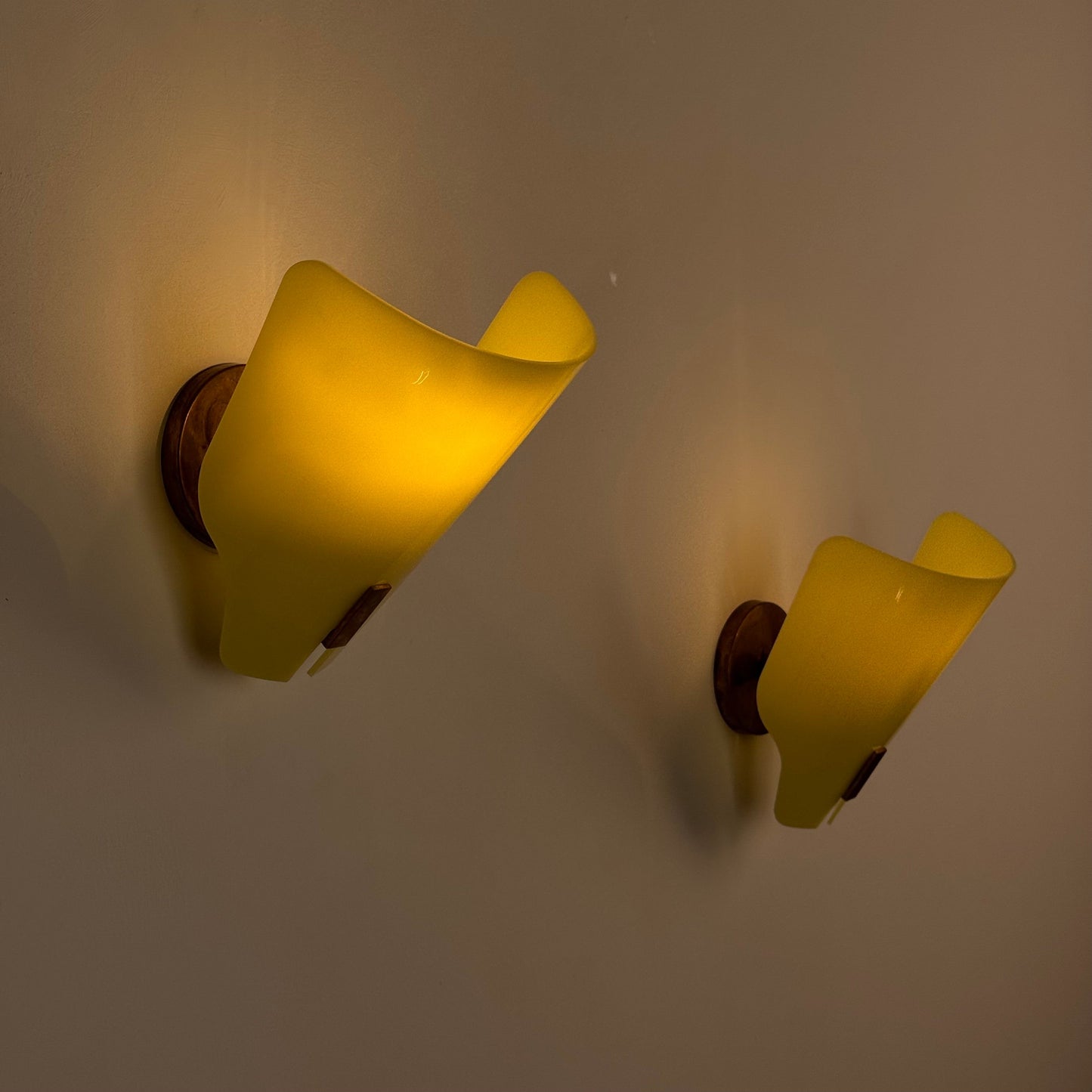 Rare Pair of Model 157-PX Wall Lights by Gino Sarfatti for Arteluce, Italy, 1960 Sconces
