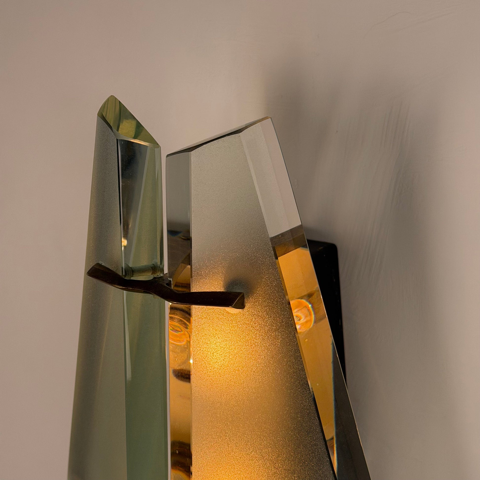 Rare Pair of Model 1937 Wall Lights by Max Ingrand for Fontana Arte, Italy, 1958 Sconces