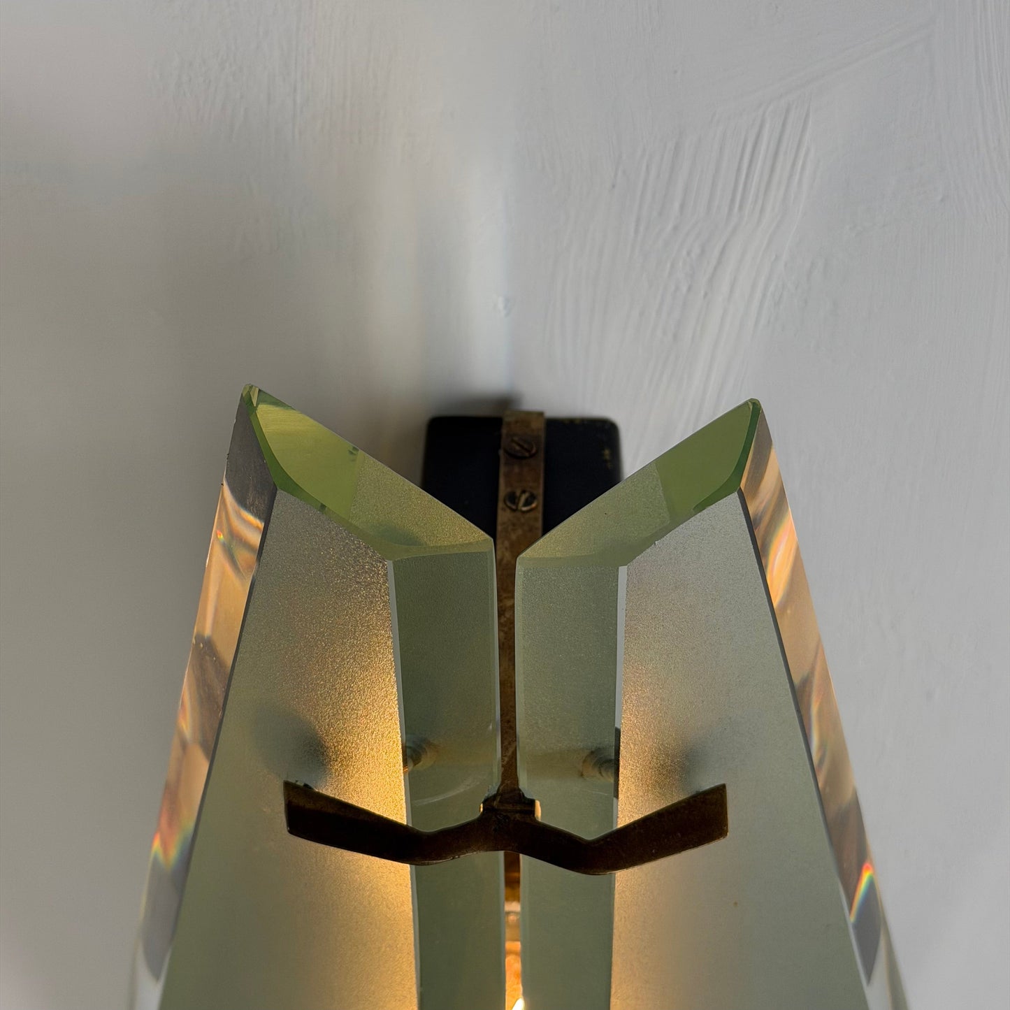 Rare Pair of Model 1937 Wall Lights by Max Ingrand for Fontana Arte, Italy, 1958 Sconces
