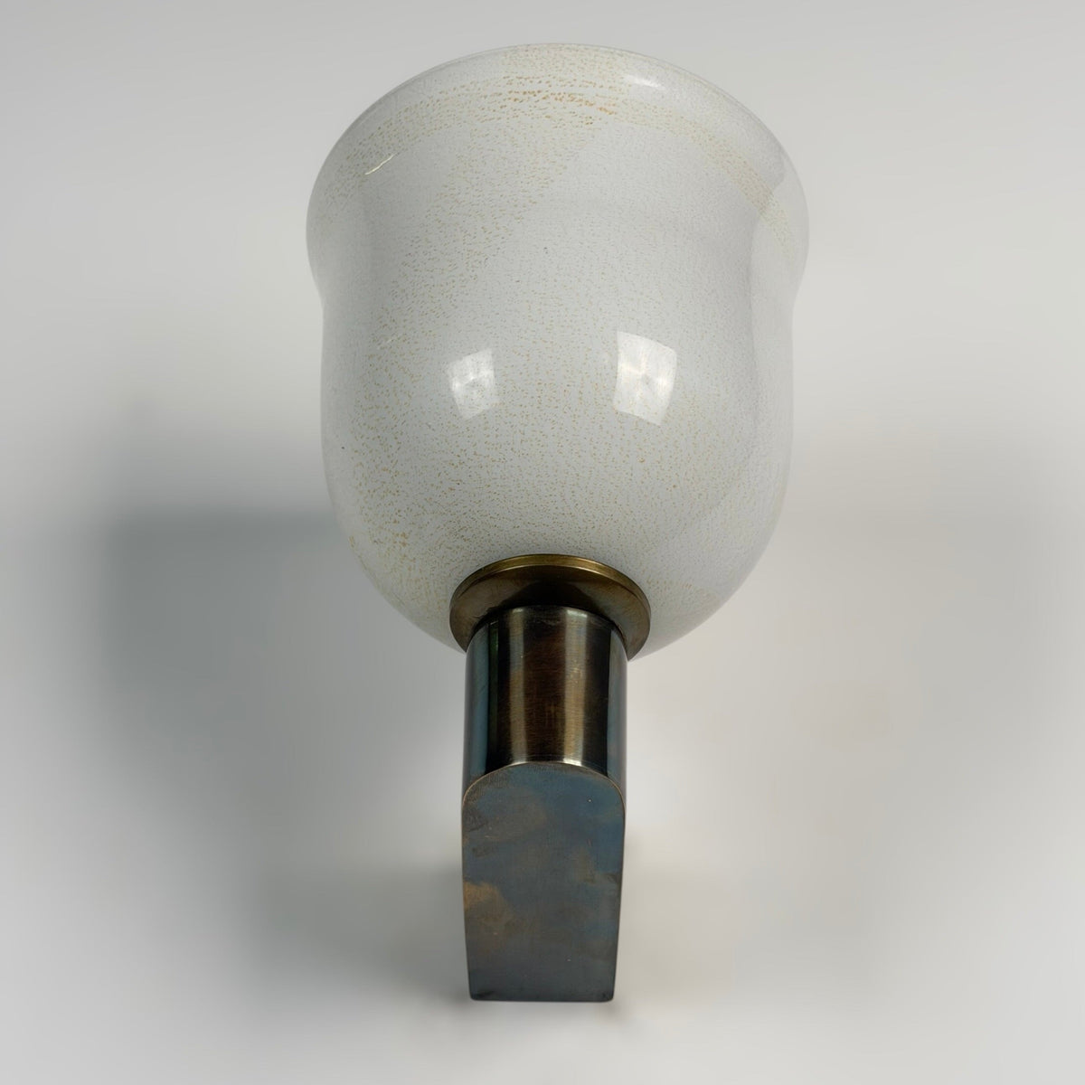 Rare Pair of Tomaso Buzzi "Tulip-Shaped Lattimo Incamiciato" Sconces for Venini, 1930s Sconces