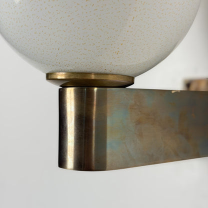 Rare Pair of Tomaso Buzzi "Tulip-Shaped Lattimo Incamiciato" Sconces for Venini, 1930s Sconces