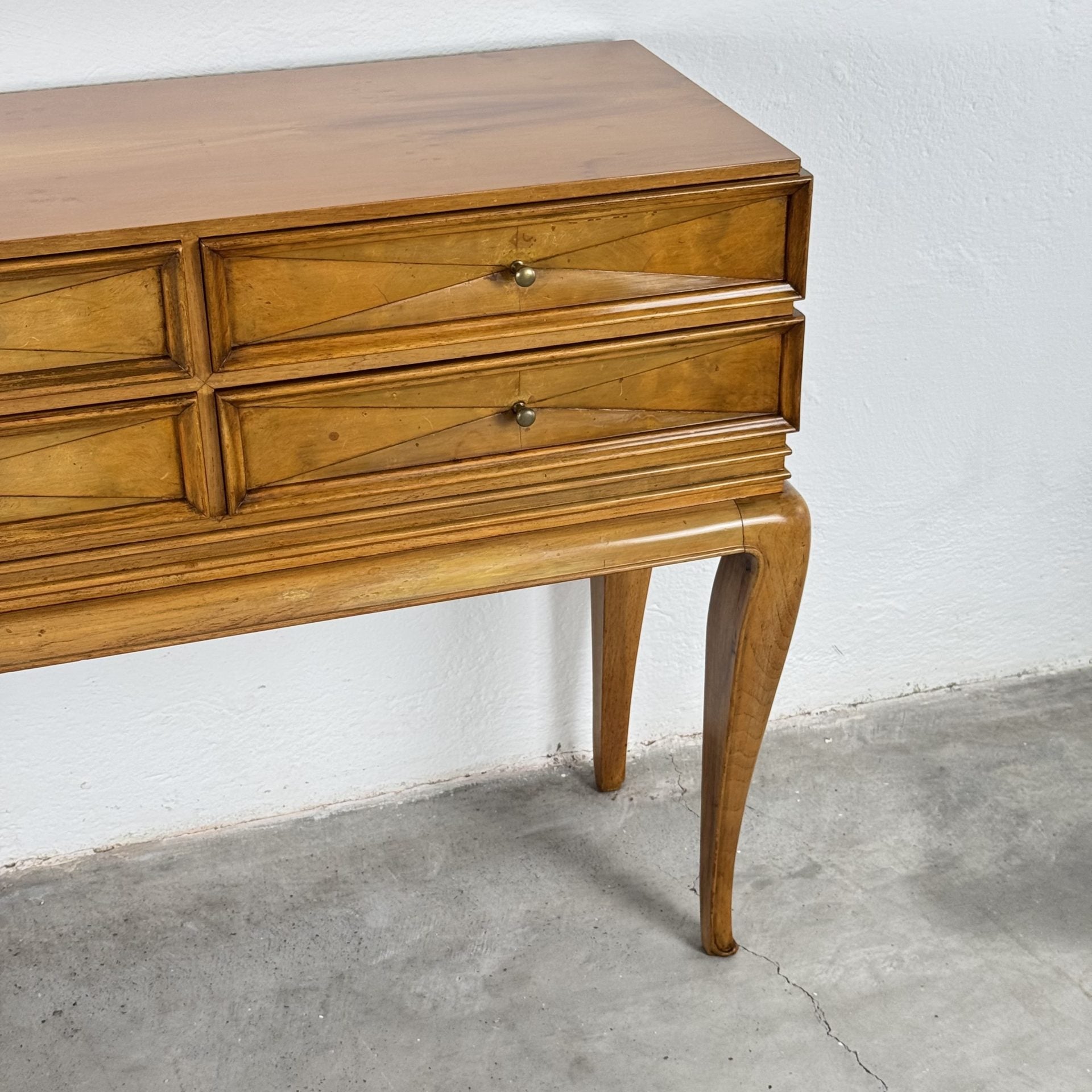 Rare Sculptural Diamond-Front Sideboard by Osvaldo Borsani for ABV, Italy, 1950s Sideboards
