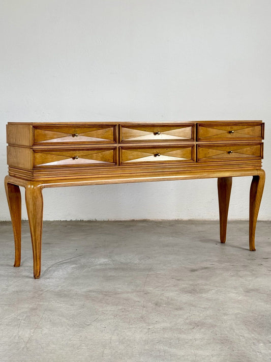 Rare Sculptural Diamond-Front Sideboard by Osvaldo Borsani for ABV, Italy, 1950s Sideboards