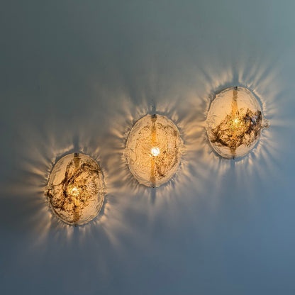 Rare Set of Three Toni Zuccheri Large Murano Glass Sconces for La Murrina, 1970s Sconces