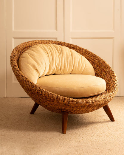Rattan Round Chair, 1970s Chairs