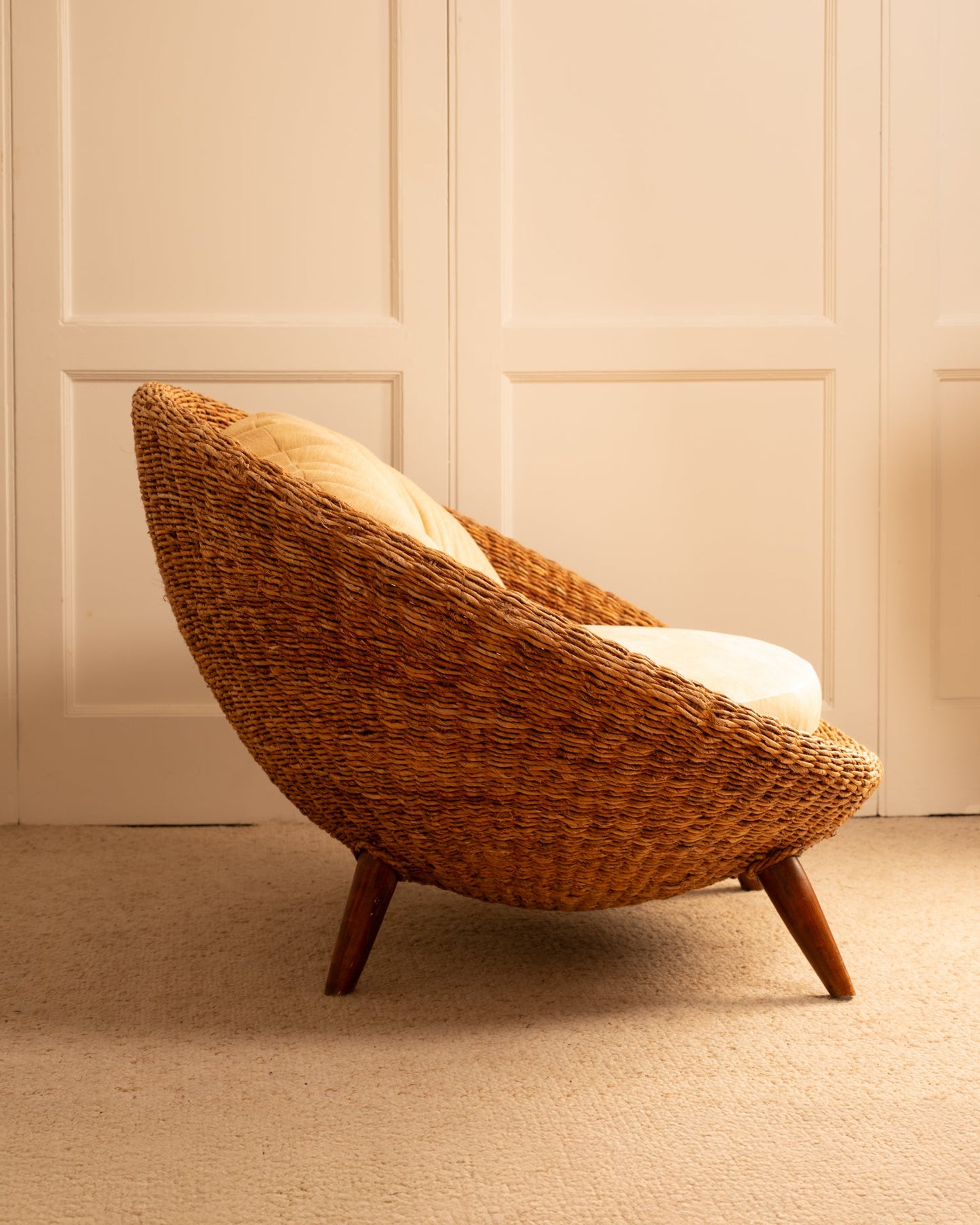 Rattan Round Chair, 1970s Chairs