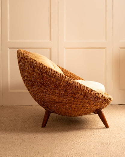 Rattan Round Chair, 1970s Chairs