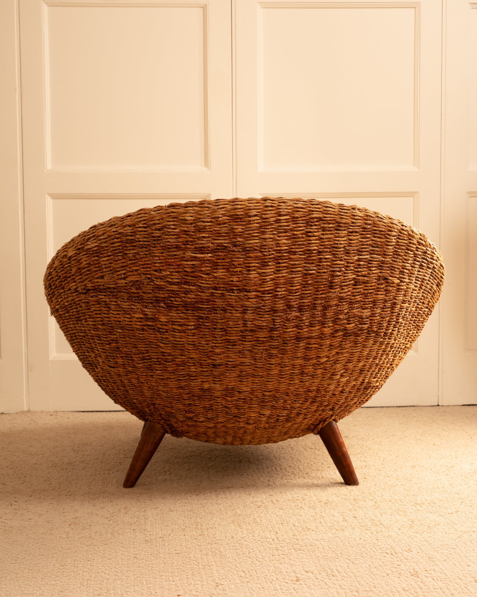 Rattan Round Chair, 1970s Chairs
