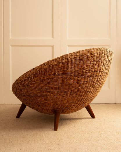 Rattan Round Chair, 1970s Chairs