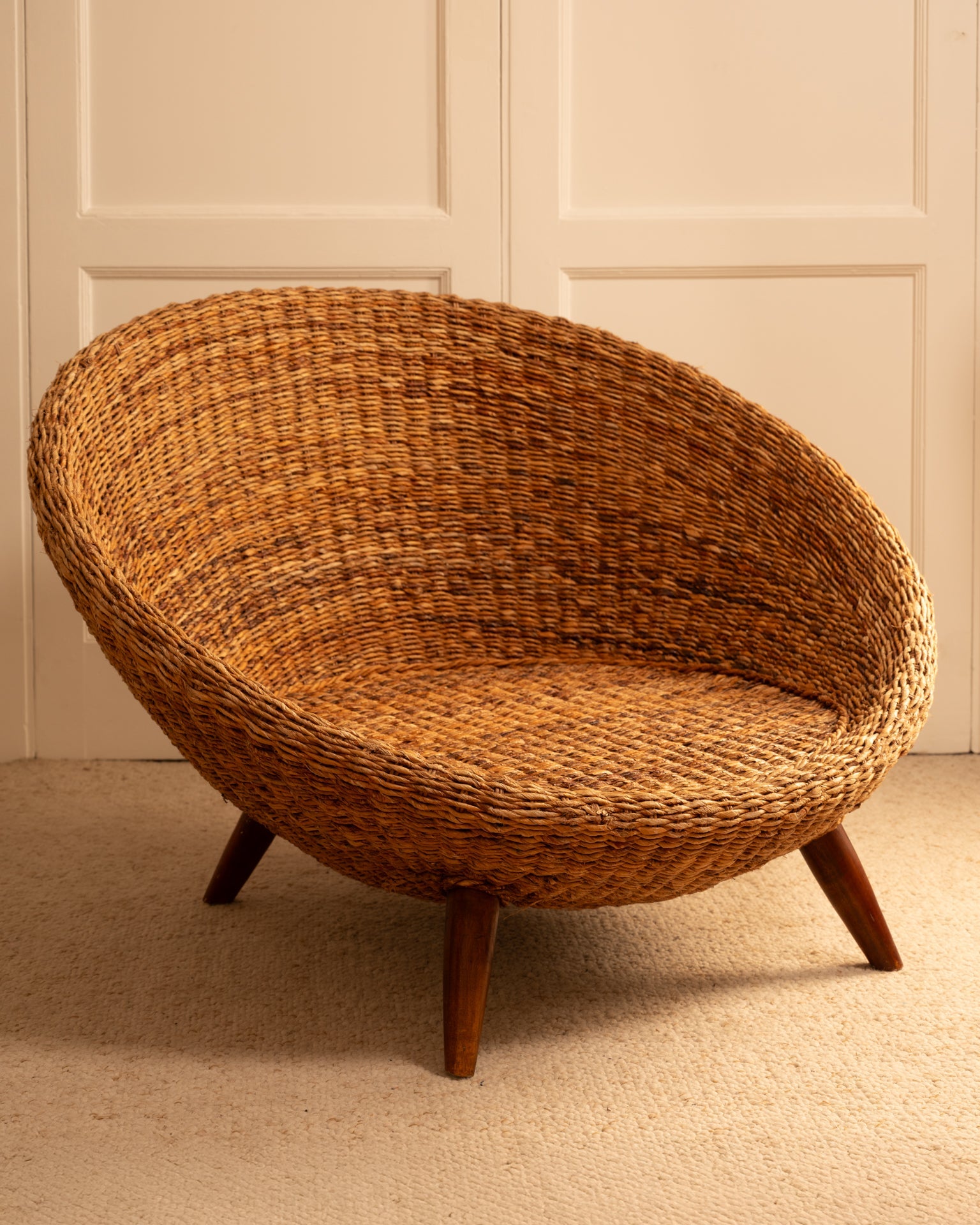 Rattan Round Chair, 1970s Chairs